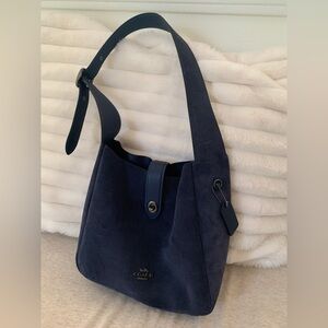 Coach navy blue suede purse